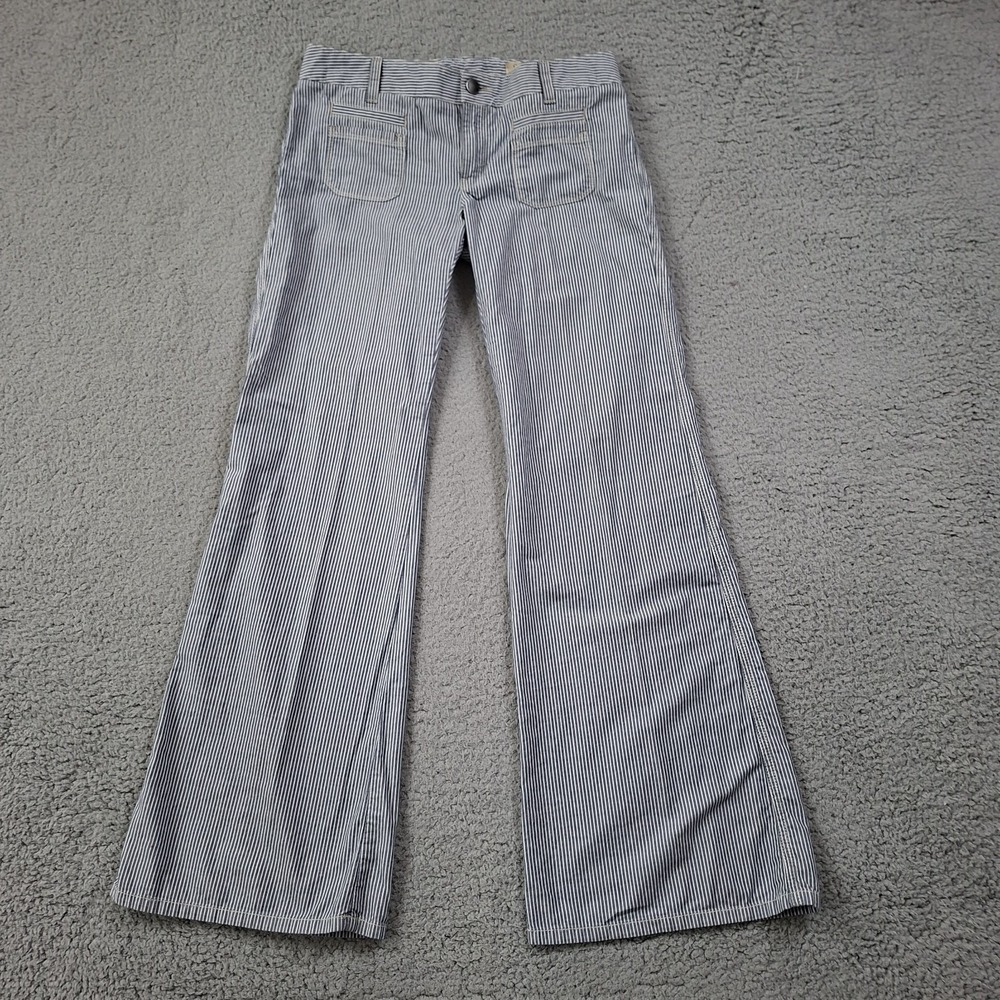 Limited Edition Gap Hickory Stripe Denim Jeans Bell Bottom Flare Leg Women's 8
